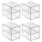 mDesign Plastic Stackable Bathroom Vanity Storage Organizer with Drawer